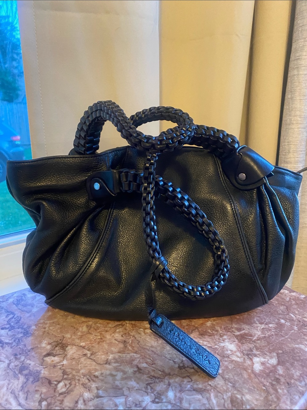 Sabrina Seala  Braided-Handle Women’s Shoulder Bag